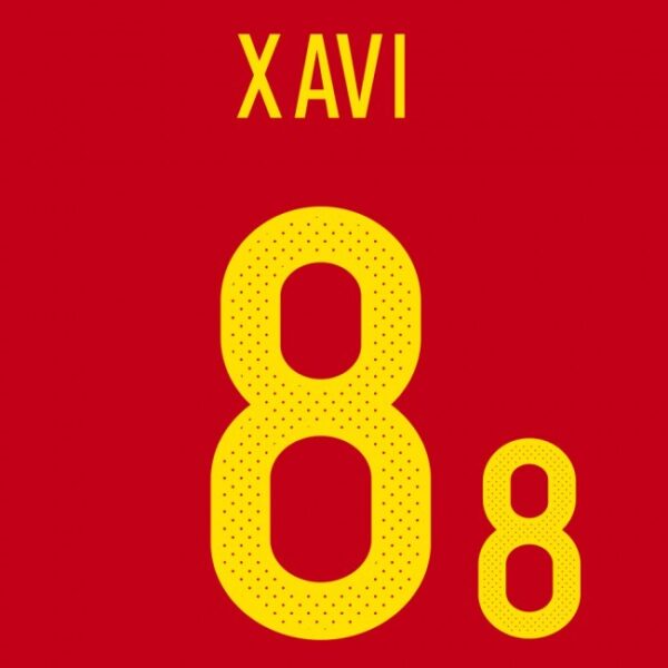 Spanien Spain Espana XAVI - Flock für adidas Home Trikot EM 2016 -Quali.WM 2018