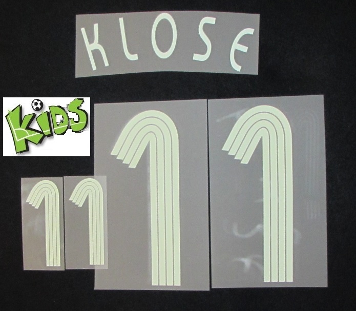 DFB Deutschland Klose Junior-Flock für adidas Away Trikot WM 2006-Q.EM 2008