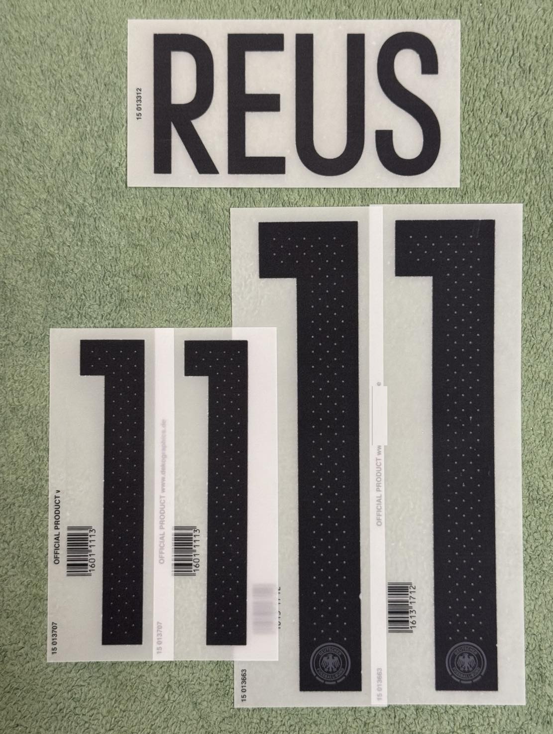 DFB Deutschland REUS Kinder-Flock für Adidas Home Trikot EM 2016-Q.WM 2018