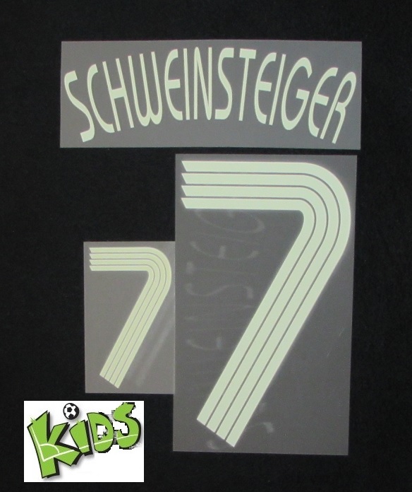 DFB Deutschland SCHWEINSTEIGER Junior-Flock für adidas Away Trikot WM 2006-Q.EM 2008