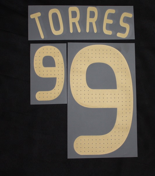 Spanien Spain Espana Torres -Flock für adidas Home Trikot EM 2008-Q.WM 2010