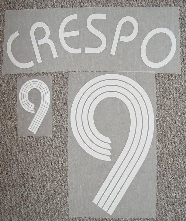 Argentinien Argentina Crespo Flock für adidas Home Trikot WM 2006-Q.CA 2008